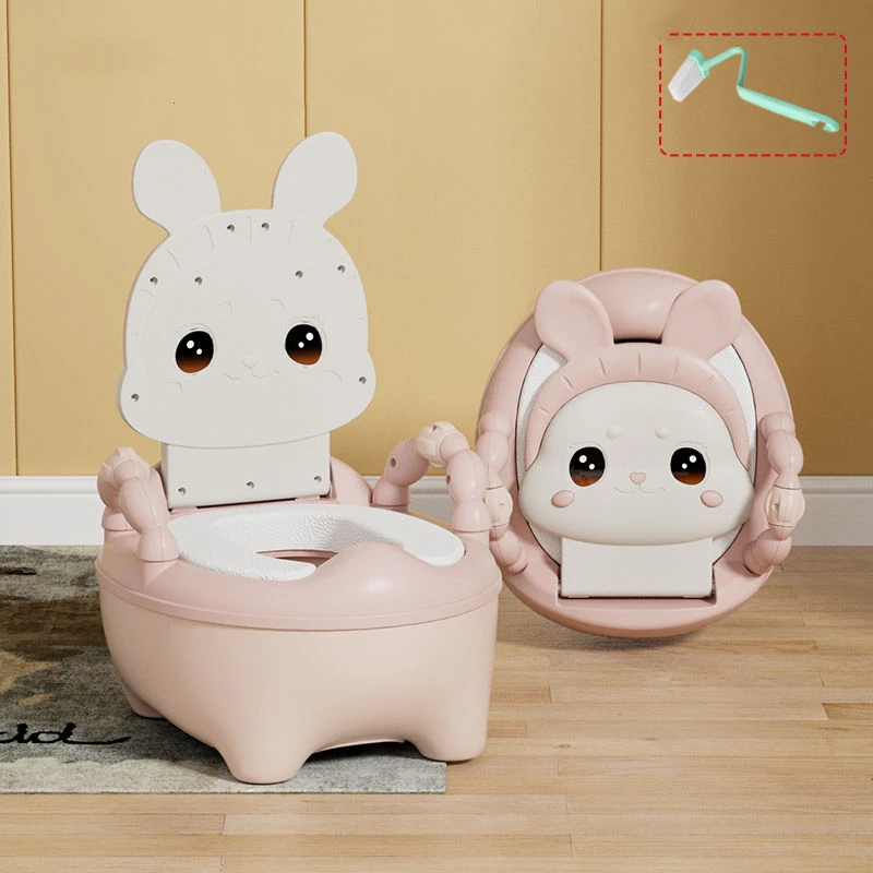 Pot spécial pour bébés garçons et filles, siège d'entraînement de toilette, urinoirs pour enfants, lapin de dessin animé rose, UNIS issement, fournitures de toilette