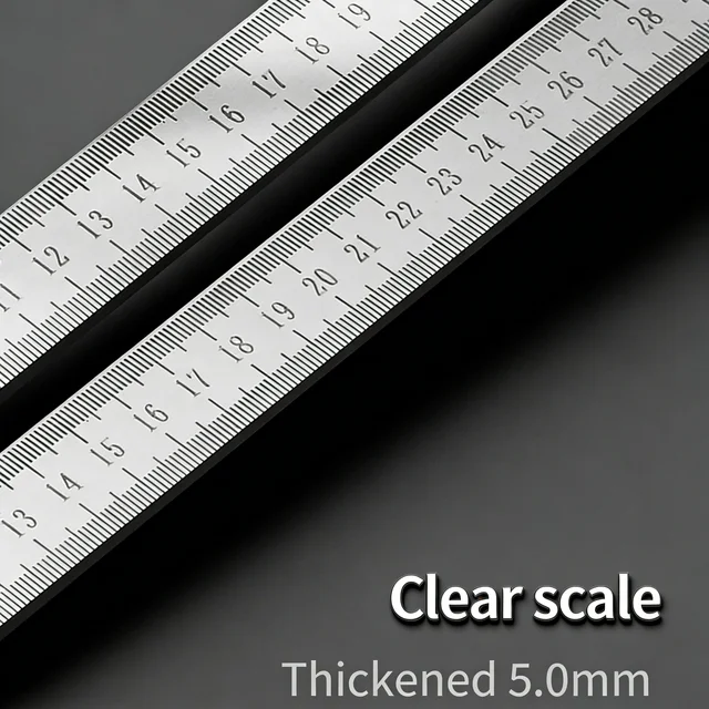 Engineered for Emergencies: 50cm Stainless Steel Ruler with Hardened Tip for Measurement | Drafting Multi‑Tool&Window-Breaking 6