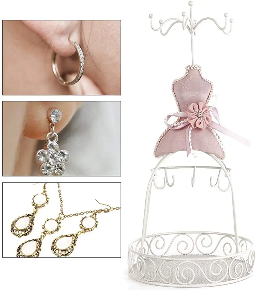 Creative Jewelry Rack Model Dress High-heeled Shoes Earring Necklace Ring Jewelry Holder Stand Display Organizer Jewelry Gift