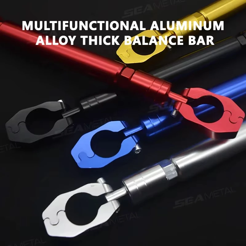 Motorcycle Thick Balance Bar Universal 22mm Aluminum Crossbar Strengthen Handlebar Extended Moto Handle Grip Reinforce Lever