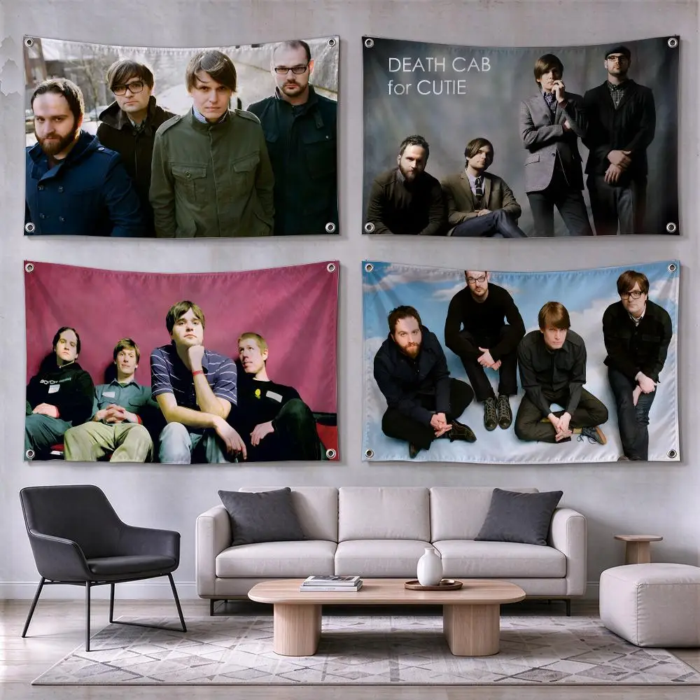 Death Cab for Cutie Indie Music Flags Wall Hanging for Outdoor Camping, Family Celebrations & Garden Home Decor Gift