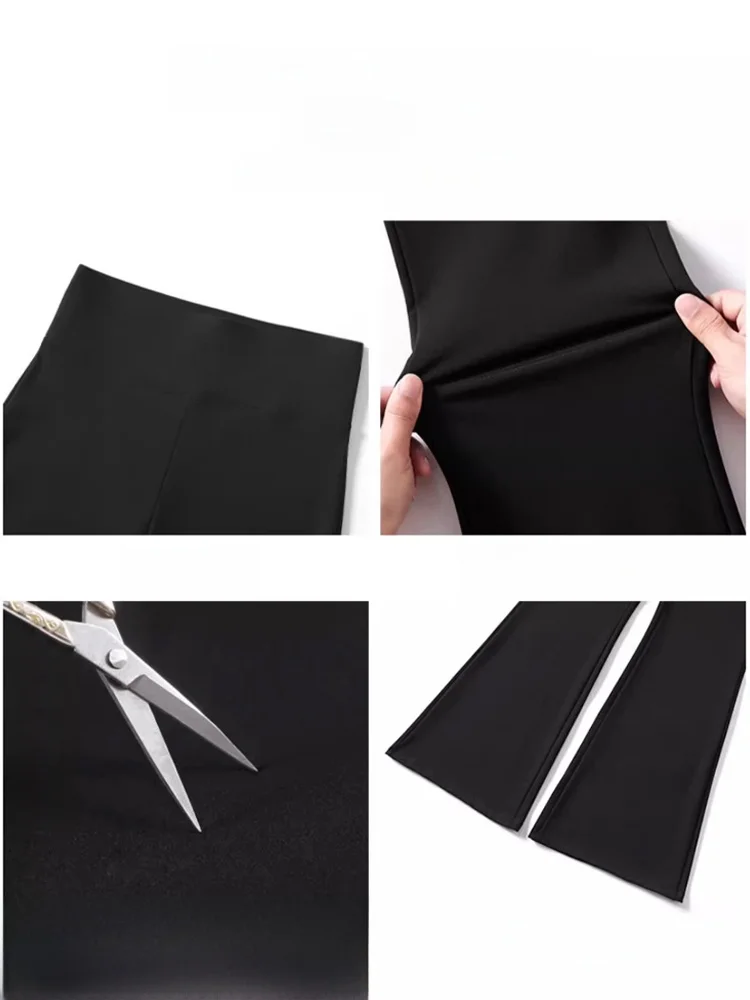 Ice Silk ark Pants Women's Summer Thin Casual Sports Wide Leg Pants Small Size Fitn Yoga Flared Pants High Waist Long Tr...