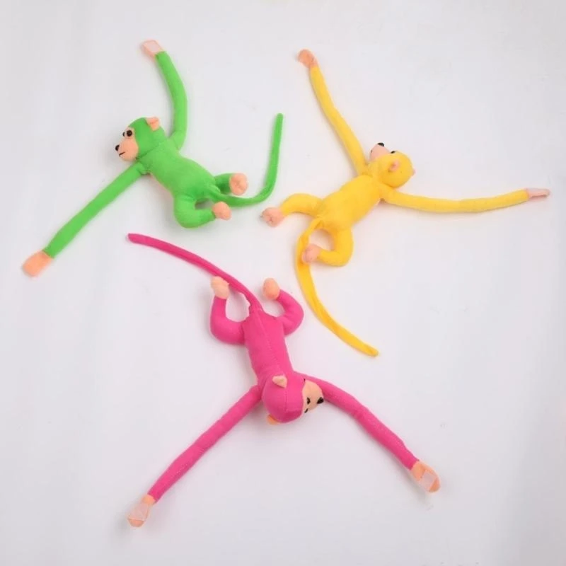 Q0KB Cartoon Monkey Plush Toy Hangable Stuffed Doll Cuddle Toy Kids Room Decor Fireplace Ornament Gift for Child Girlfriend