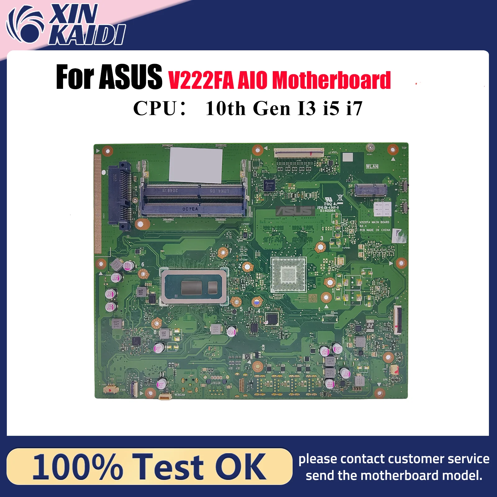 

Материнская плата V222FA для ASUS Vivo AiO V222FB V222F V222FA, материнская плата с 10-го поколения I3 i5 i7 tests, ОК, быстрая доставка, высокое качество