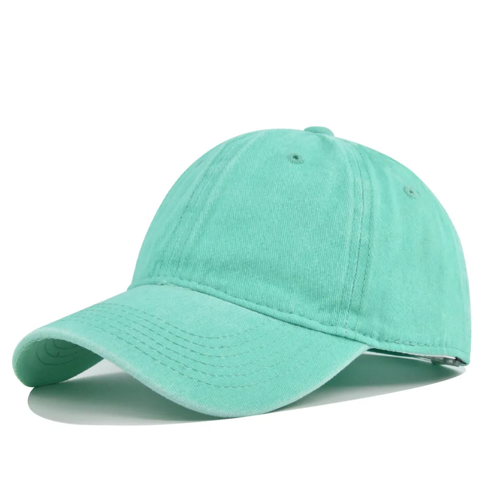 Adjustable Embroidery Snapback Hat Men Washed Denim Baseball Cap Outdoor Sport Tennis Cap For Adults