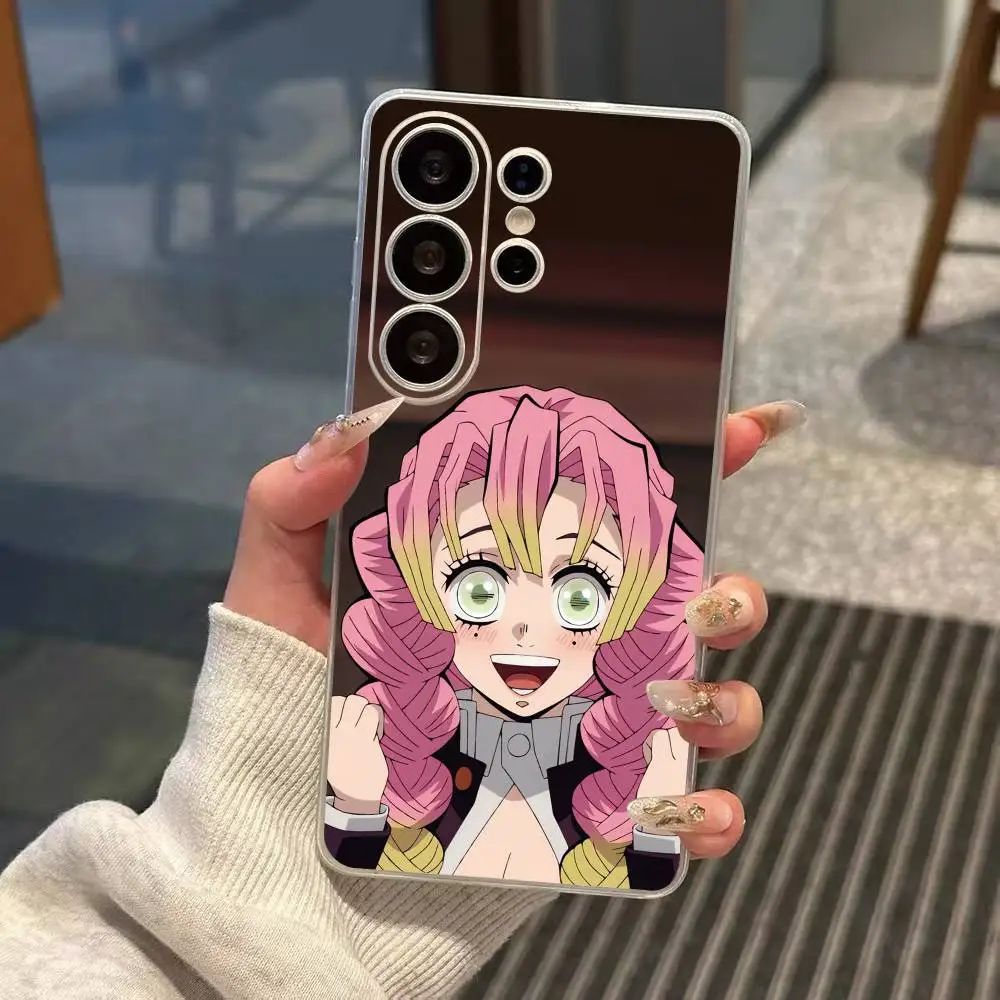 Demon S-Slayer Mitsuri Kanroji   Phone Case Transparent Silicone Soft For Samsung S25,S24,S21,S22,S23,S30,Ultra,S20,Plus,Fe