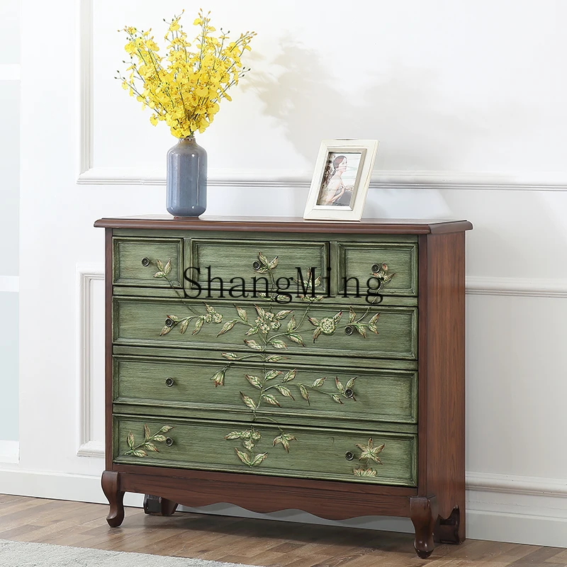 

CL foyer entrance cabinet living room decorative cabinet painted bedroom drawer cabinet