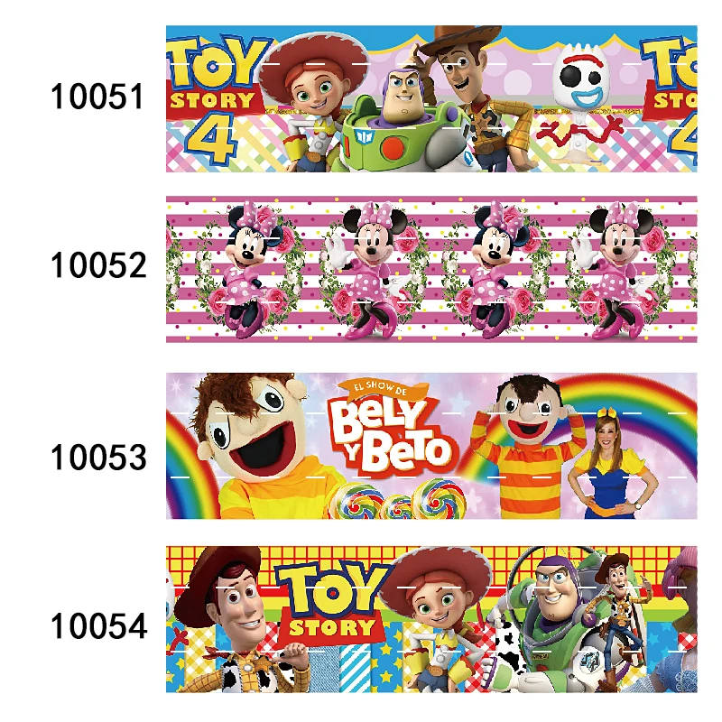 Toy Story Cartoon Character Grosgrain Ribbon Printed 50yards FOE for DIY Hair Bows Craft Supplies Decoration Handmade Materials