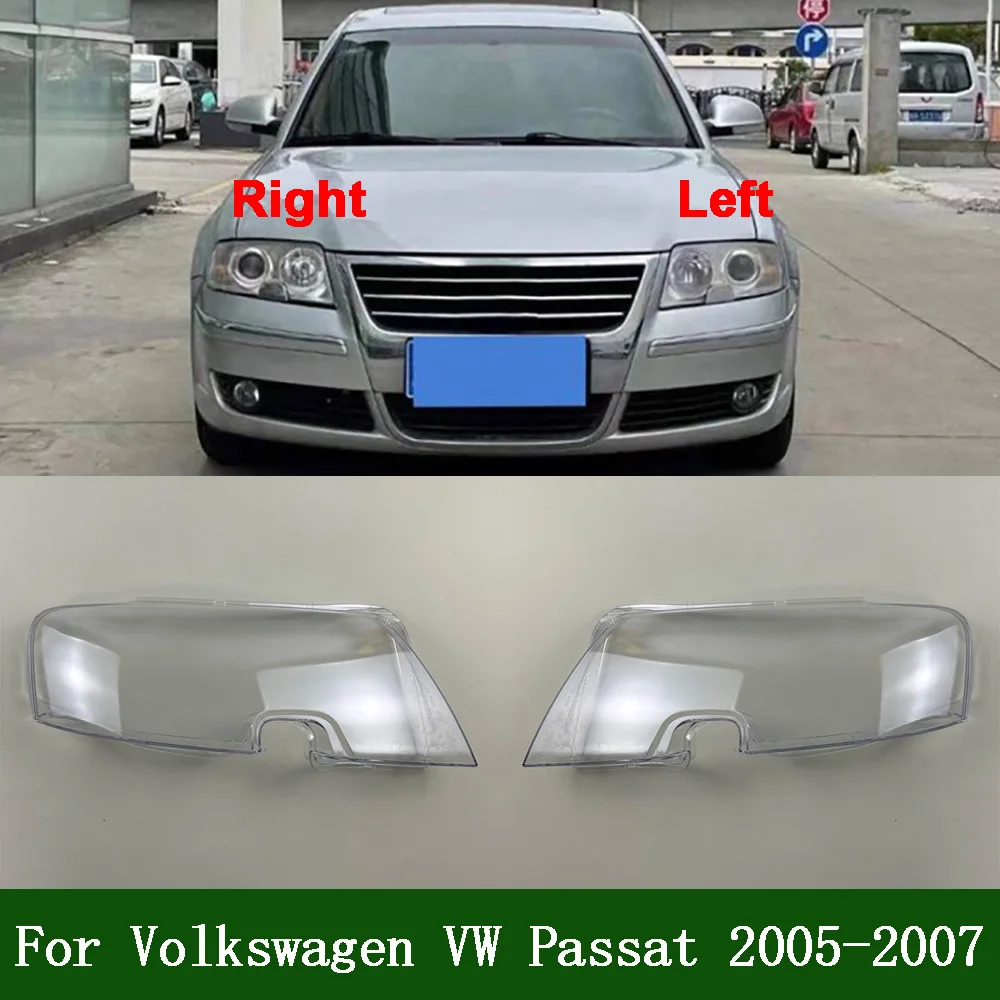 

For Volkswagen VW Passat 2005-2007 Headlights Cover Transparent Lamp Shade Headlamp Shell Plexiglass Replace Original Lampshade