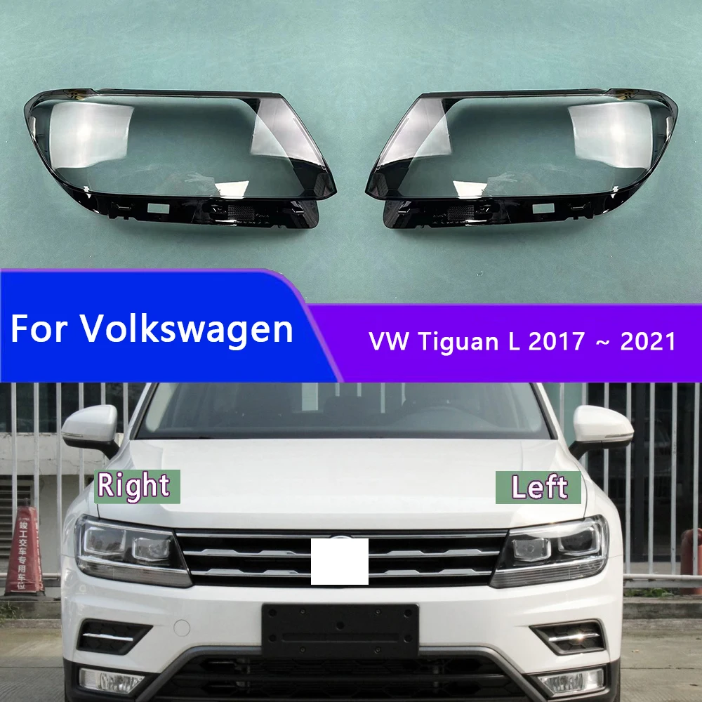 For Volkswagen VW Tiguan L 2017 2018 2019 2020 2021 Lampshade Headlamp Cover Lamp Shell Mask Headlight Shade Plexiglass