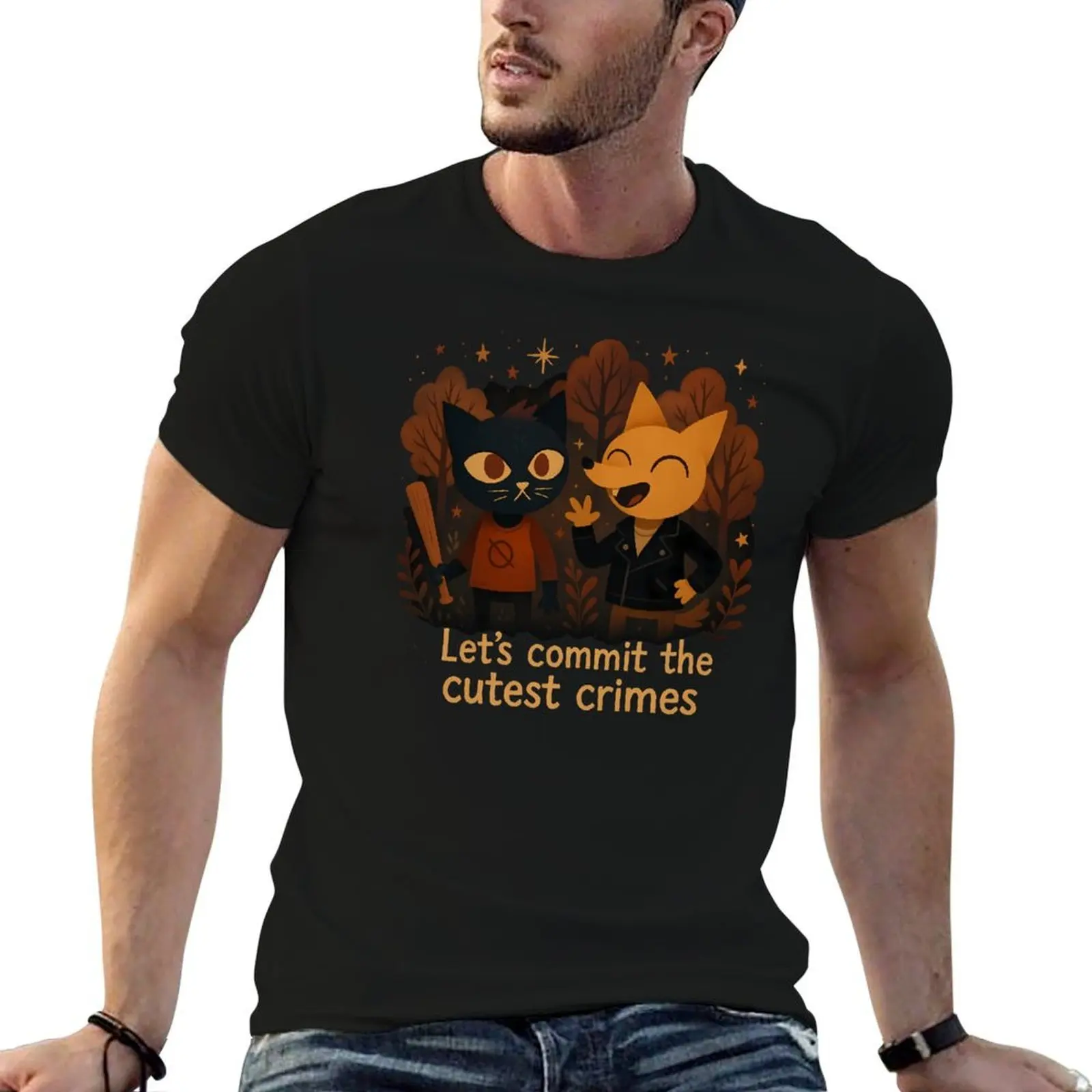 

Let's commit the cutest crimes T-Shirt t shirt man plain t shirts for man pack white T-Shirt