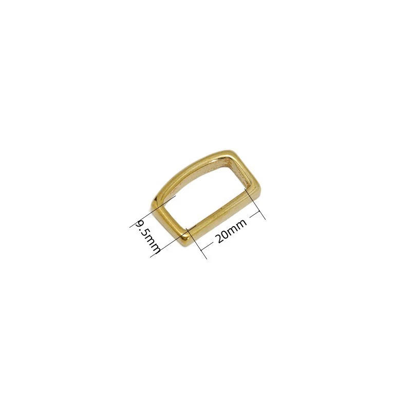 10pcs Solid Brass Belt Keeper D Shape Belt Strap Loop Ring Buckle for Leather Craft Bag Strap Belt 16mm 20mm 25mm 32mm 38mm