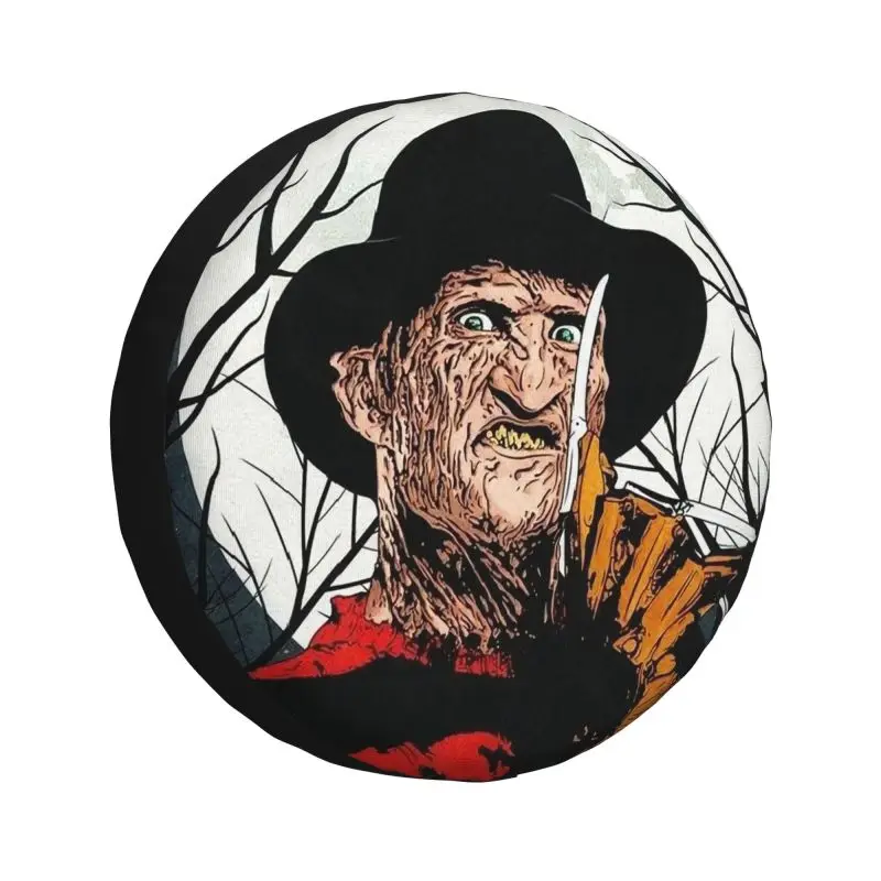 

Изготовленный на заказ чехол для шин с персонажем фильма ужасов 4WD 4x4, прицеп, пленка для Хэллоуина, защита запасного колеса для Mitsubishi Pajero 14 дюймов, 15 дюймов