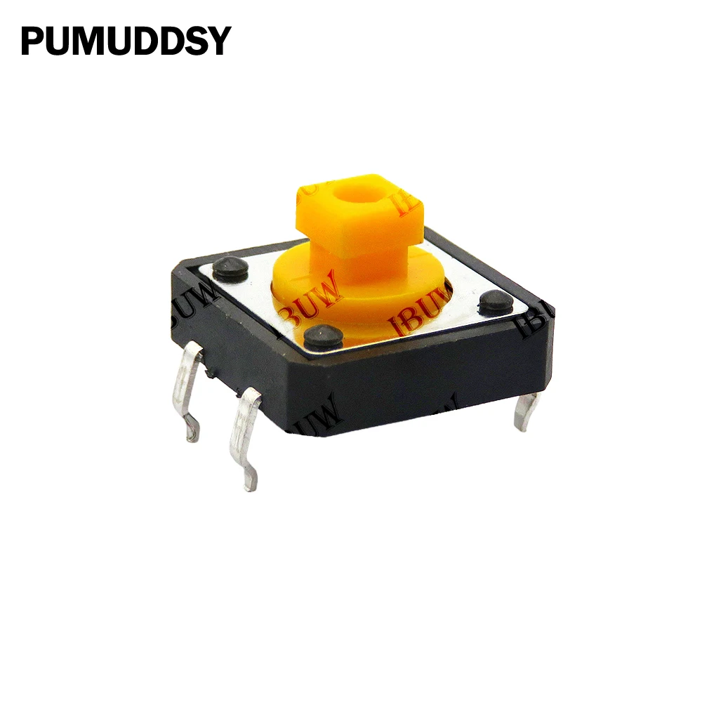 24PCS Switch Momentary Tactile Push Button 12*12*7.3MM Micro switch button + 12PCS Tact Cap(6 colors) for Arduino Switch - view 3