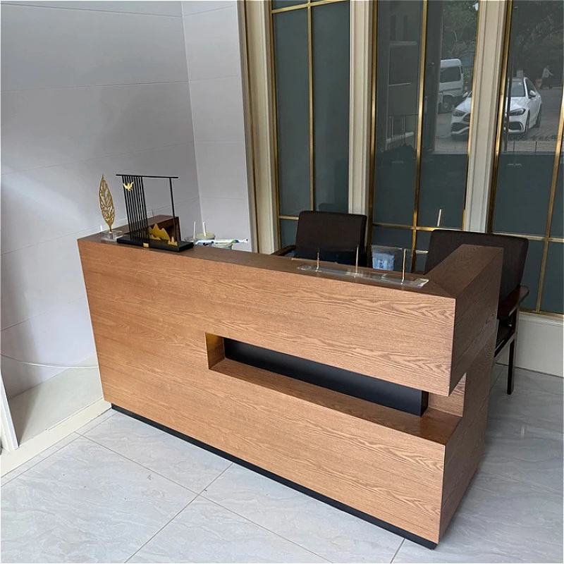 

retro Simple reception counter bar Restaurant Company front desk Yoga studio Beauty salon mostrador para tienda office furniture