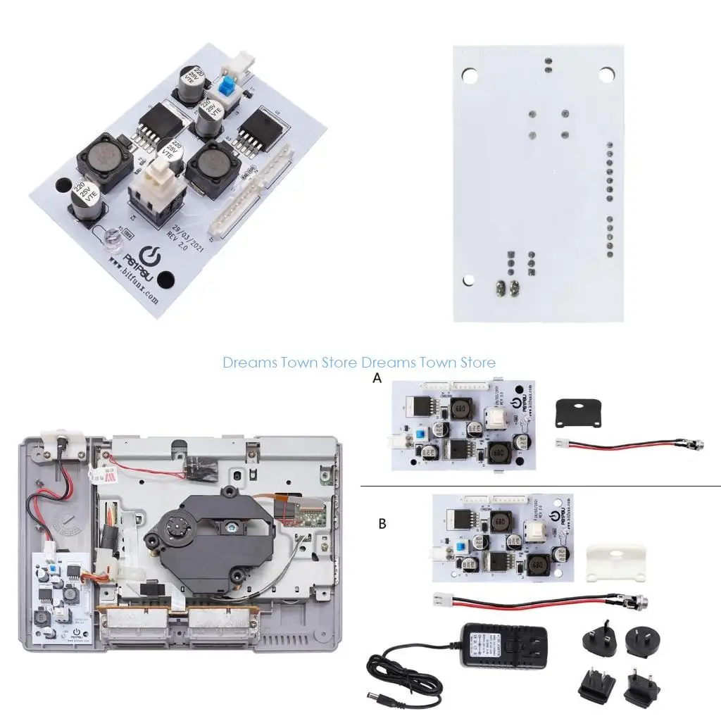 

HX6A Замена PS1PSU 12V 2.0 Адаптер для зарядки платы питания для PS1 Fat Console