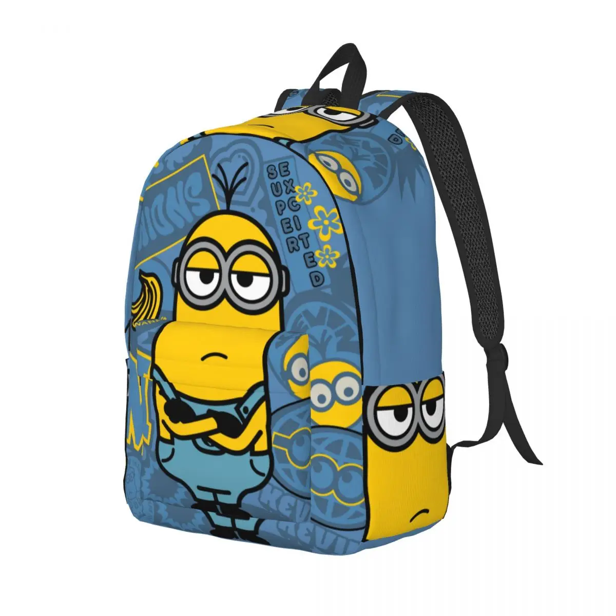 Minions Kevin Travel for Men Women Student School Bookbag Canvas Daypack Middle High College Travel