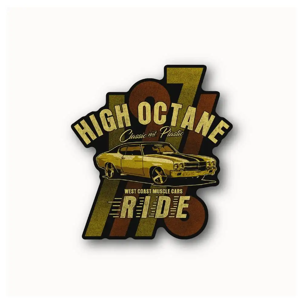 High Octane 97 Waterproof Stickers For Decorating Car Windows Motorcycles And Computers.