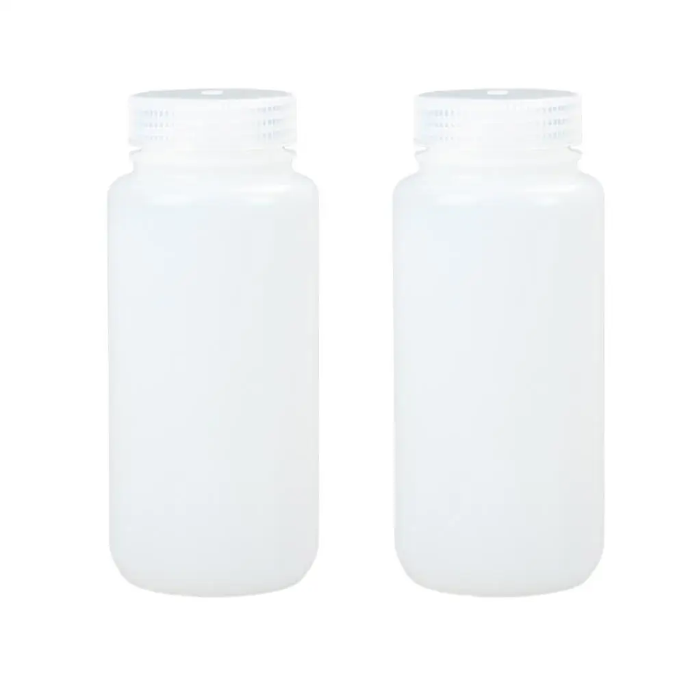 

2 Pcs 500ml Wide Mouth Reagent Bottle Empty HDPE Plastic Bottle Dispense Water Container Refillable Lotion Bottle Water Holder f