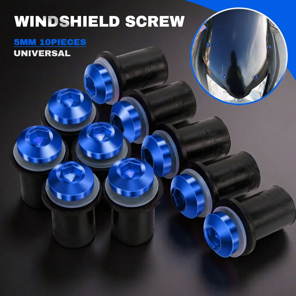 

M5 10PCS Windshield Bolt For CFMOTO CF MOTO 450SR 450 SR 450NK 800MT 450MT 650MT 2021 2022 2023-2025 Windshield Deflector Screws