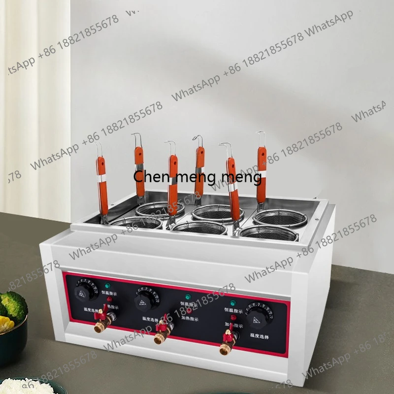 

Коммерческая электрическая настольная плита для приготовления лапши с шестью отверстиями, машина для приготовления супа и лапши, горшок Malatang