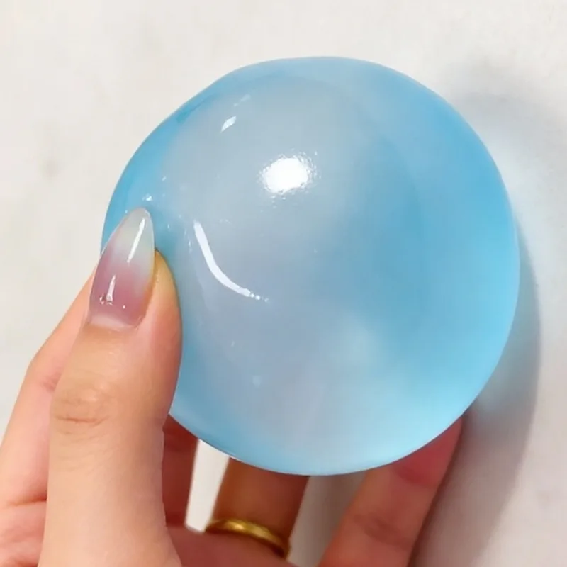 Jouets sensoriels anti-stress amusants en plastique moelleux Mochi, jouets à presser transparents à l'huile de noix de coco et à la maltose pour enfants et adultes