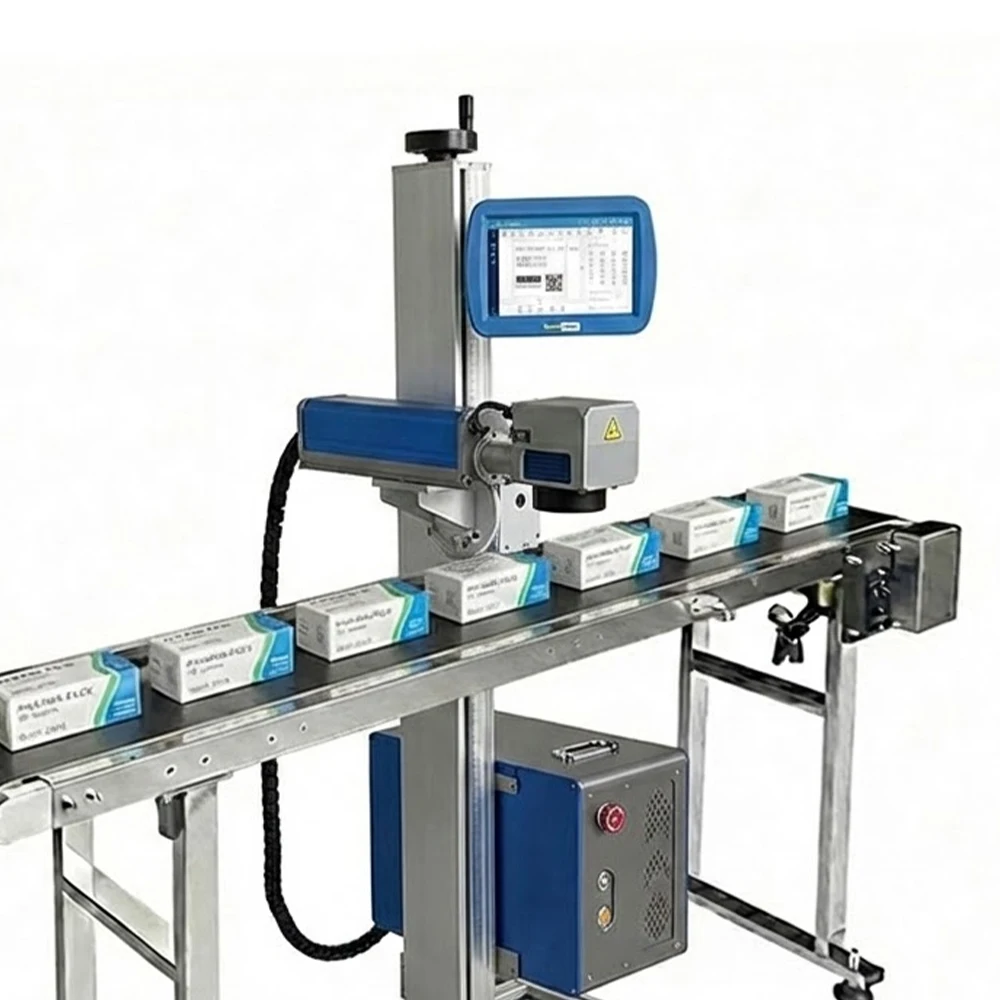 Ultraviolet portable fiber color marking machine, the best automatic flight fiber marking coding machine for metal