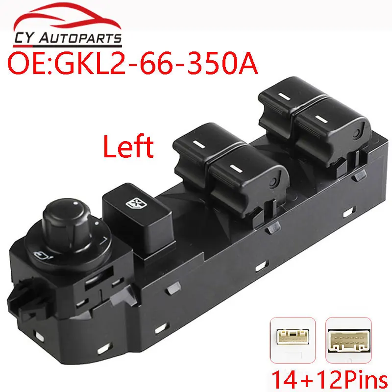 GKL2-66-350A GKL266350A New 14+12Pin LHD Main Car Auto Power Window Switch For Mazda 6 2014-2015 FST-MA-1065 FSTMA1065