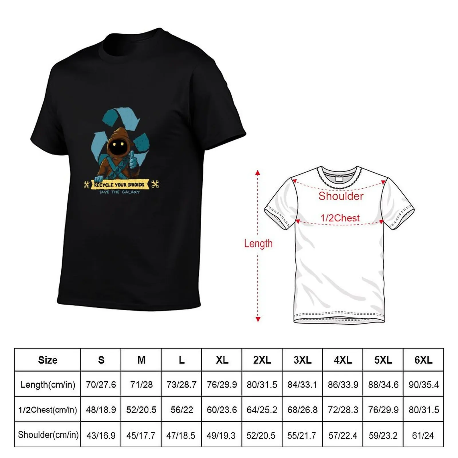 Recycle your droidsJawa T-Shirt mens graphic t shirts men t shirt cotton 100% cotton t shirts high quality T-shirt