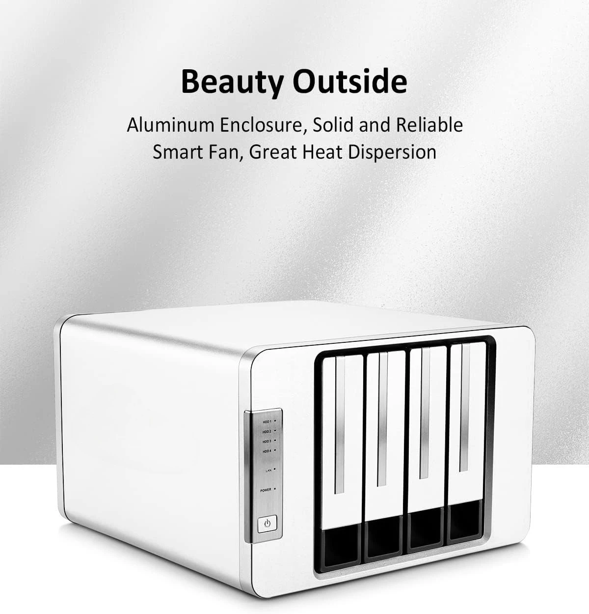 

F4-423 4-Bay High Performance NAS for SMB with N5095 Quad-core CPU, 4GB DDR4 Memory, 2.5GbE Port x 2, Network Storage Server