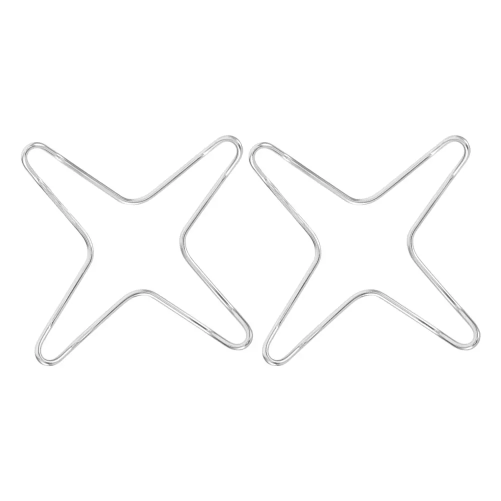 

2Pcs Gas Stove Auxiliary Rack Stainless Pot Burner Support Household Stand Cooktop Pan Holder Pans Rack Chrome
