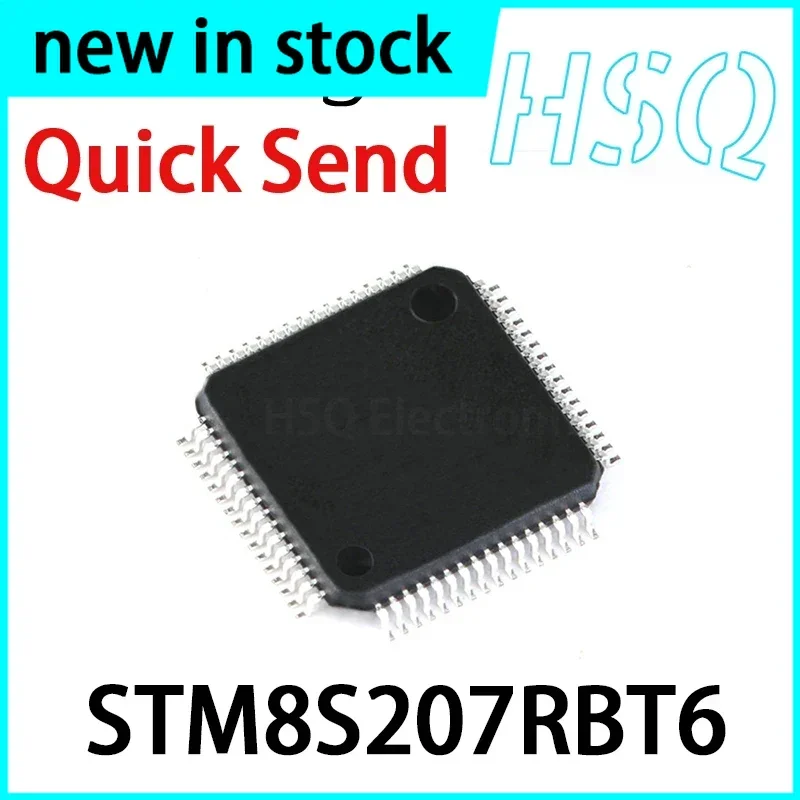 5PCS STM8S207RBT6 STM8S207RB Encapsulates LQFP-64 Microcontroller Authentic Microcontroller Chip