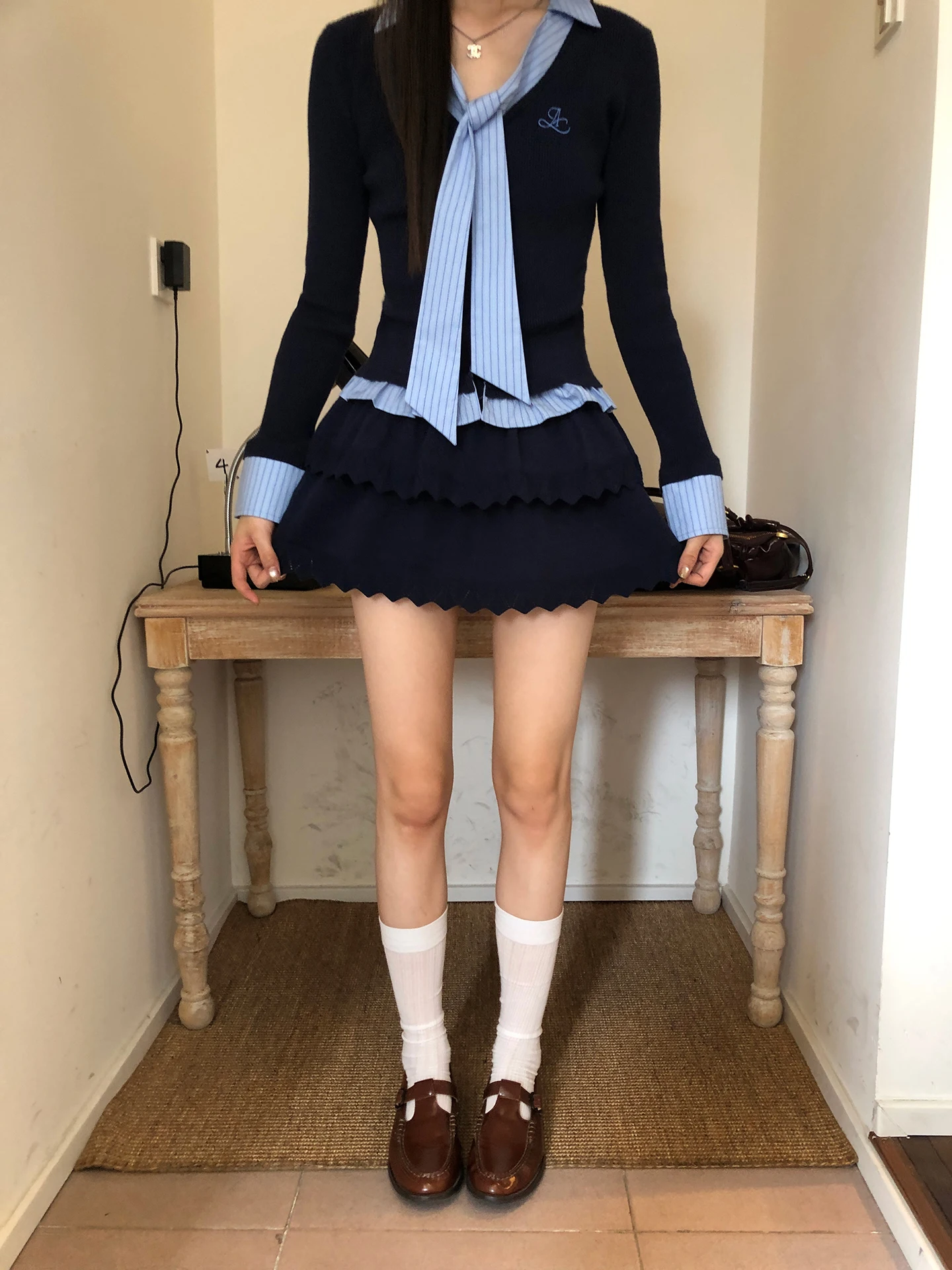 Blue A-Line  Skirt Women's Sli Baked Cake Skirt Bodycon Beautiful New Arrival 2025 Low Waist Straight Tube Skirt