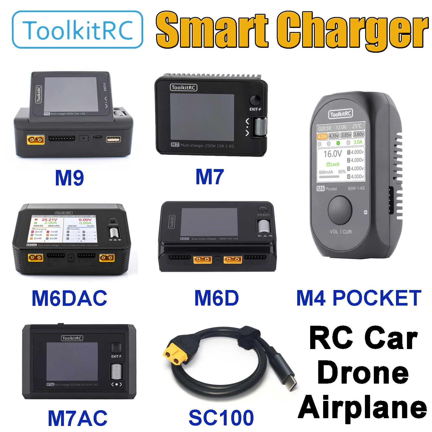 Toolkitrc M6Dac Smart Charger - ToolKitRC M9 M7 M7AC M6DAC M6D