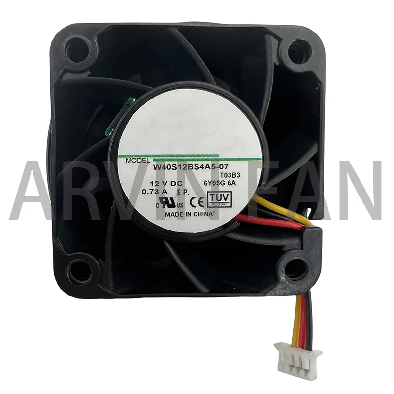 Original W40S12BS4A5-07 4cm 40mm 40x40x28mm, DC12V, 0.73A 4Pin ventilador, novo