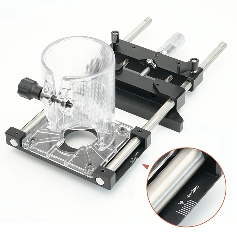 Woodworking Trimming Machine Linear Guide Rail Edge Trimming Guiding Rule Fine-Tuning Slot Tools For 65Mm Trimmer