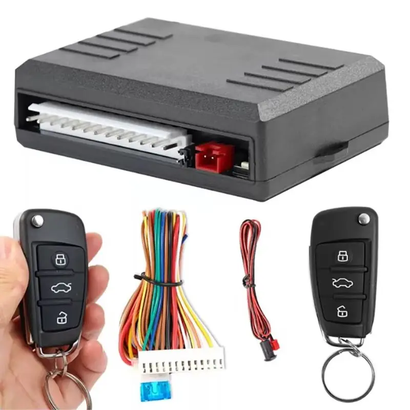 Universal Car Remote Central Kit Door Lock Locking Vehicle Keyless Entry System Door Security Control Key Keychain Long Distance