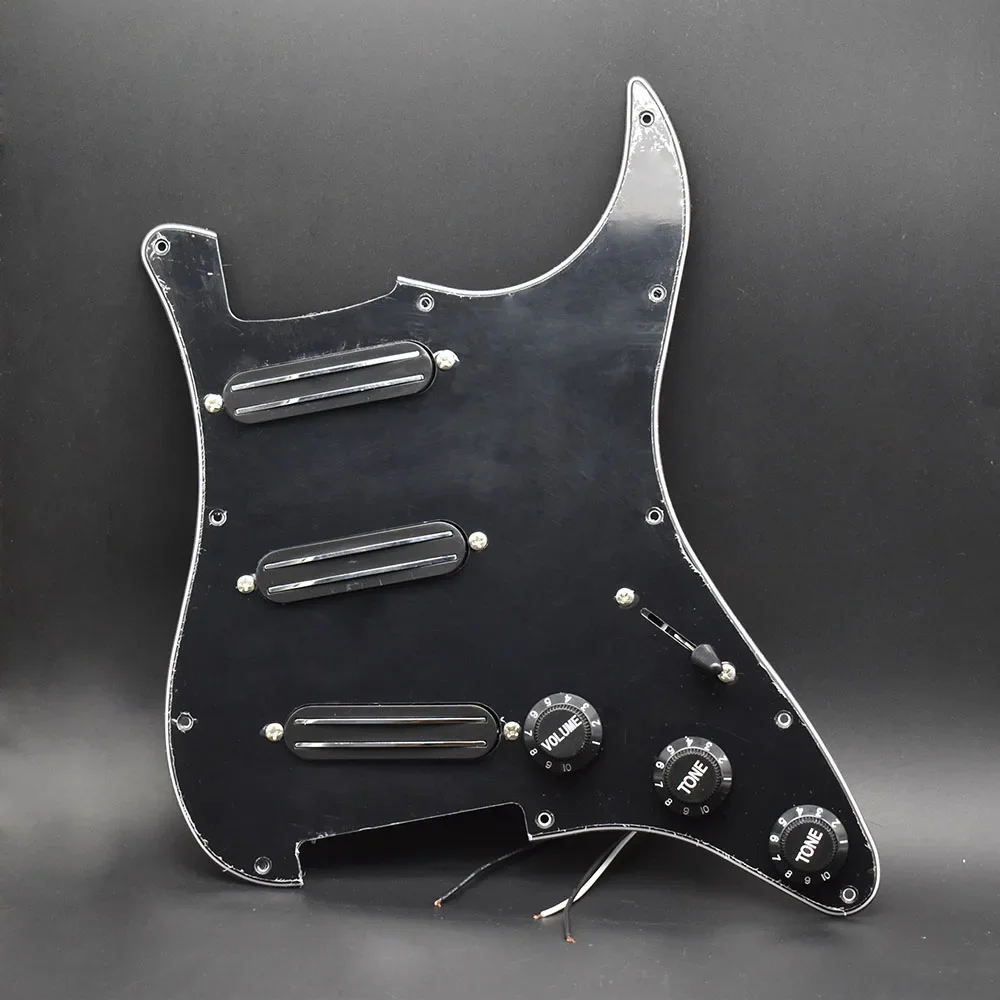 

11-Hole SSS Prewired Guitar Pickguard ST Ceramic Magnet -Single Coil- Pickup for ST Guitar