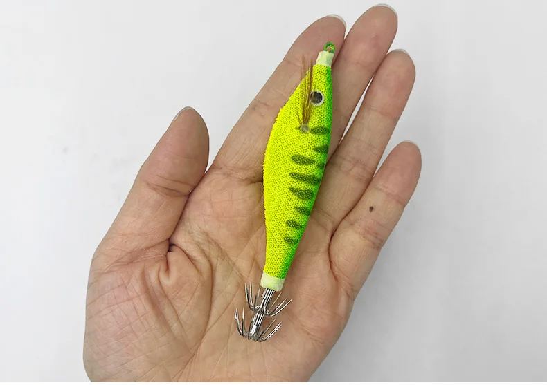 ShareShark 5/10 Stück Leuchtende Holz-Garnelen-Tintenfisch-Haken 10cm/10g Horizontale Garnelen-Angelköder Künstlicher Rundbauchköder – Detail 12