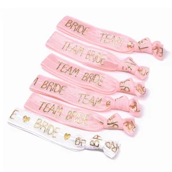 6/11pcs Bachelorette Party  Wristbands Team Bride Bracelet Bride To Be Decoration Hen Party Wedding Supplies Hair Ties