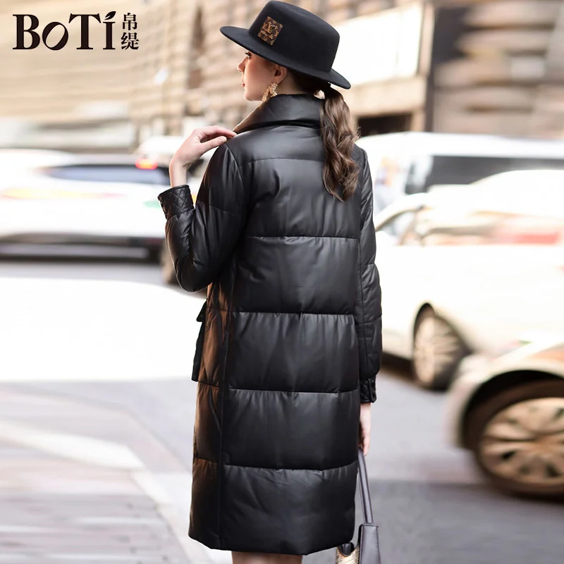 2022 Winter Bati New Selection Sheepskin Casual Warm Coat Fashion Genuine Leather Down Coat Women's Mid length 323S