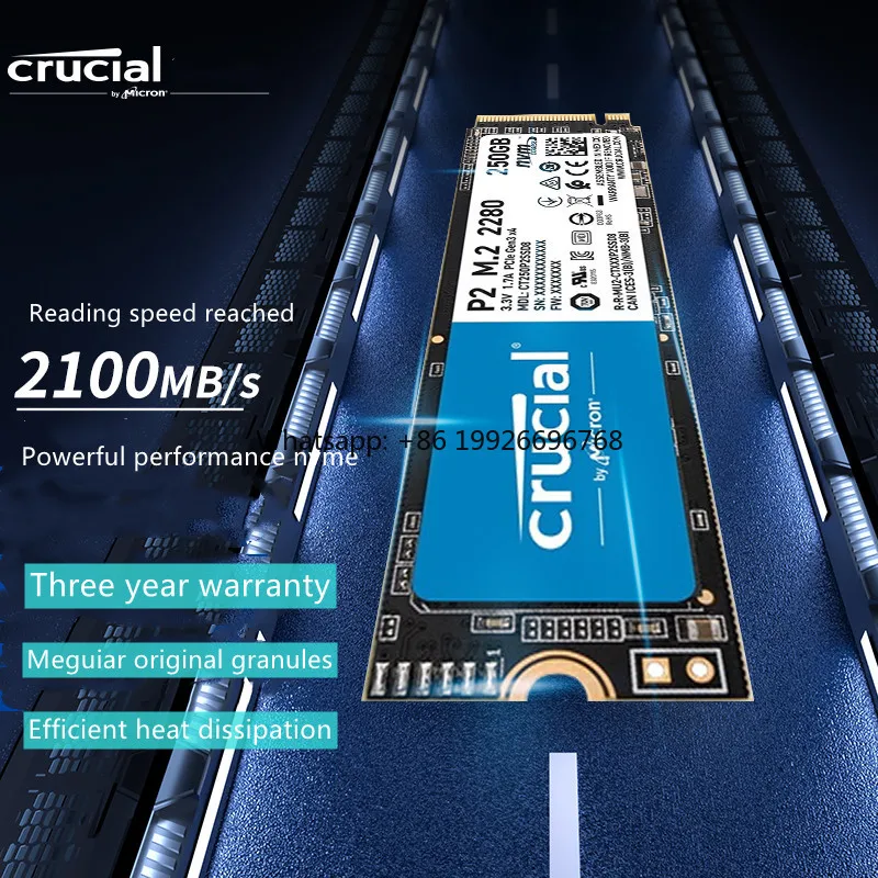 

Crucial Meguiar 250g SSD M.2 Interface (nvme Protocol) P2 Series Meguiar Originally Produced manufacturer