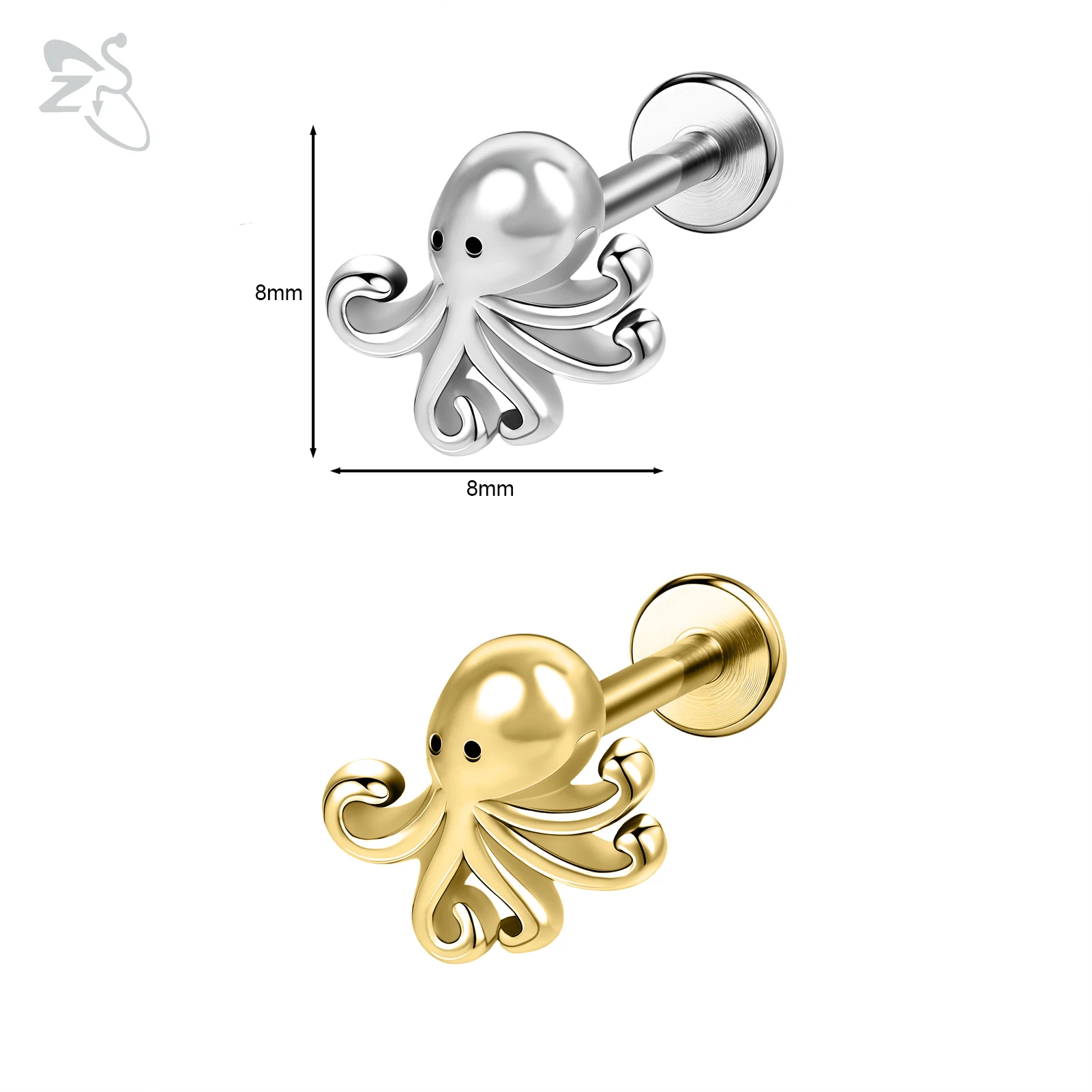 16G/18G Stainless Steel Labret Lip Ring Internal Thread