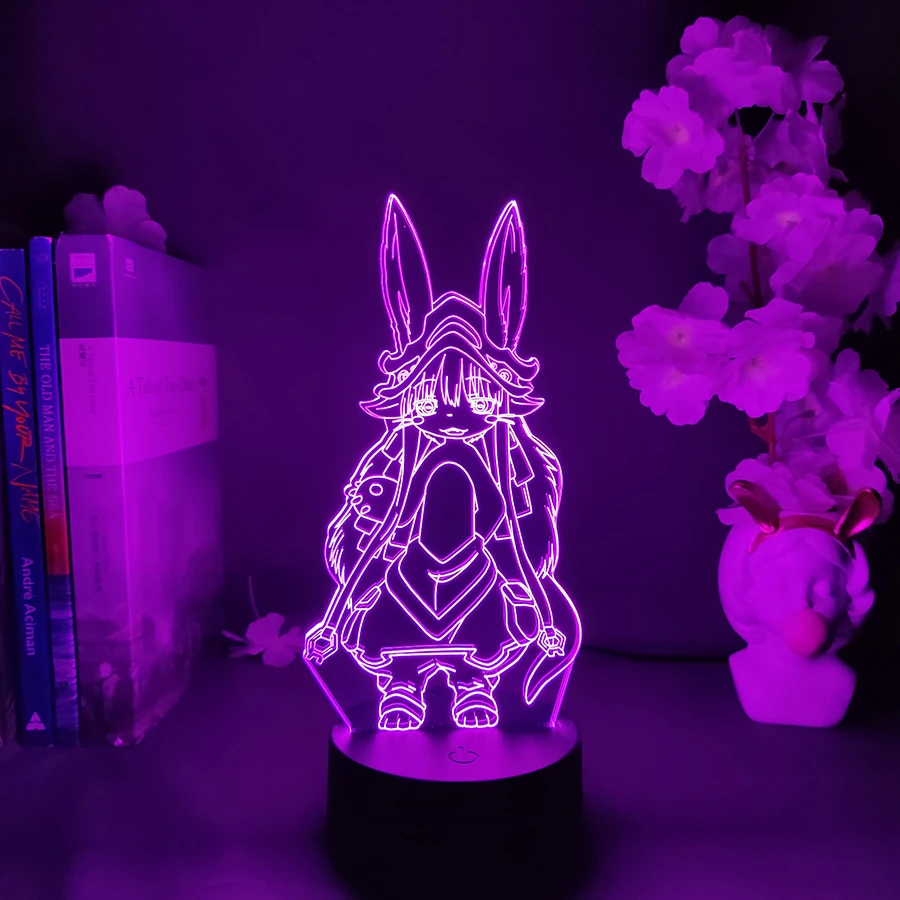 Nanachi Made in Abyss Anime Figure Nightlight Manga Collection Zone LED Backlight Kawaii Room Decor RGB Table Lights Xmas Gift