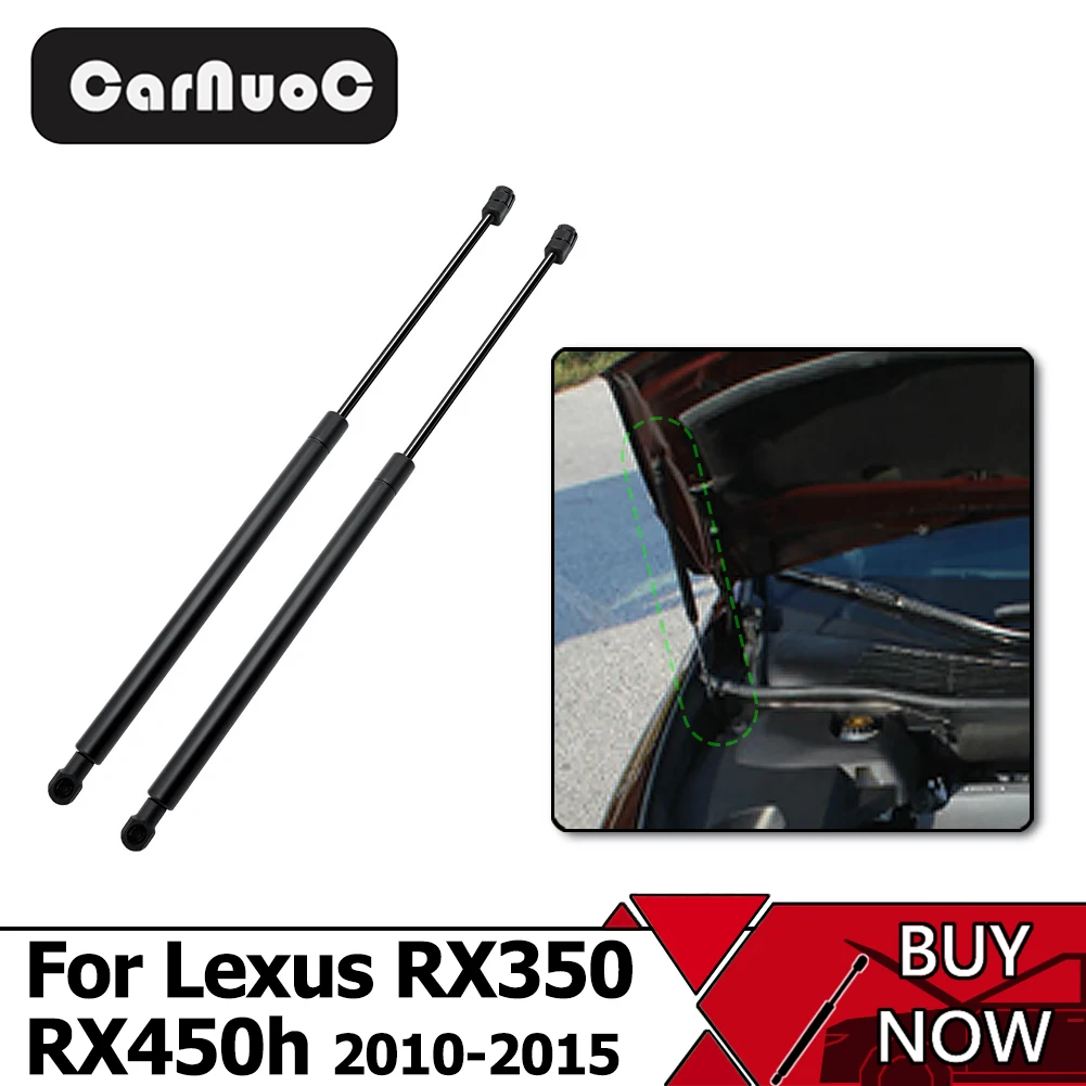 2Pcs New Car Spring Steel Car Bonnet Hood Lift Supports Shock Struts Auto Styling Accessories For Lexus 2010-2015 RX350 RX450h