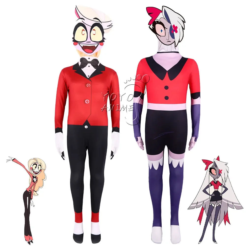 Hazbin-Disfraz de Charlie Morningstar para Hotel, ropa de Cosplay, uniforme de escenario, Vaggie, Charlie