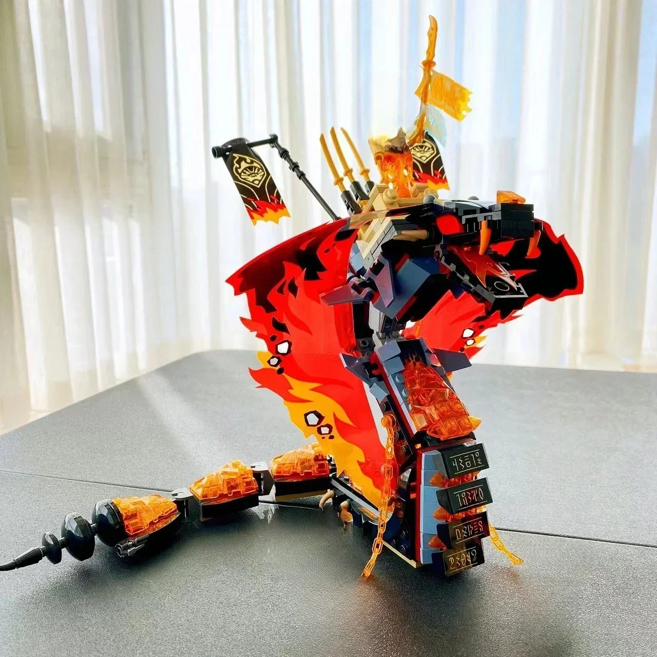 Snake Mech Model Building Blocks with Action City Figures Toys for Children Dawn of Iron Doom Christmas Birthday Gift view 3