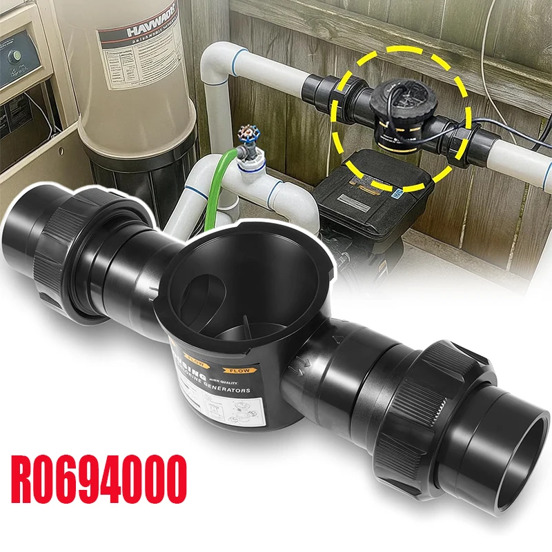 R0694000 Replacement for Jandy TruClear Housing with Unions,for TruClear Salt Cell Systems,for TruClear 11K Salt Cell, 2