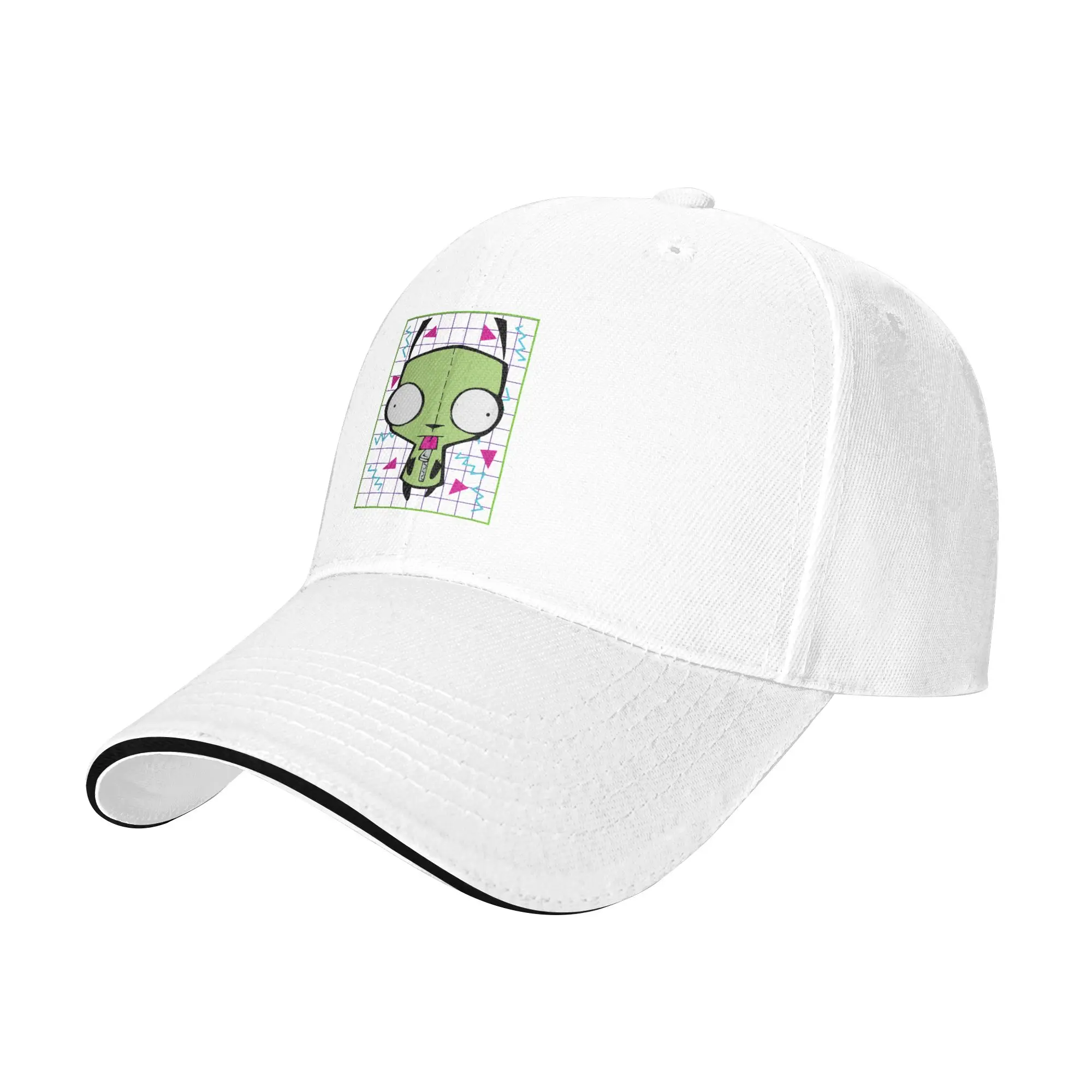 Invader Zim Gir 90s Gir Baseball Caps Vintage  Sandwich Cap for Men Women Breathable Sun Hat Sport