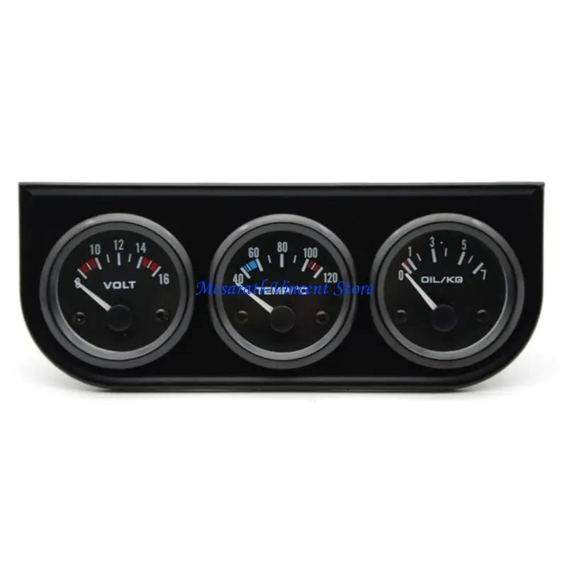 A70F Einfach zu installierendes 2-Zoll-Instrument mit Dreifachanzeige für 12-V-24-V-Automobilüberwachung – Detail 8